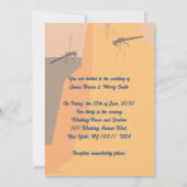 Dragonflies als Planes Cliff Castle Wedding Kaart (Achterkant)