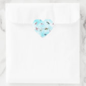 Dragonflies Blue Sky Hart Sticker (Tas)