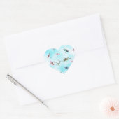 Dragonflies Blue Sky Hart Sticker (Envelop)