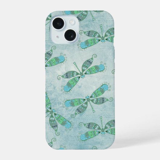 Dragonflies Boho en bleu (Verso)