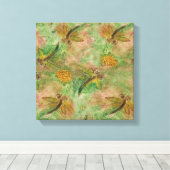Dragonflies Cotton Snoep Canvas Afdruk (Insitu (Houten vloer))