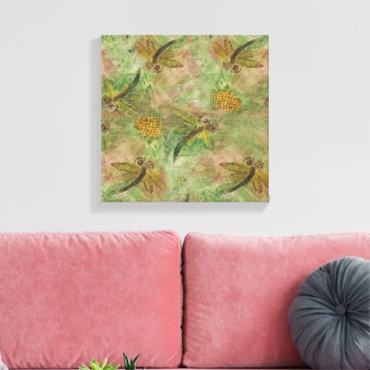 Dragonflies Cotton Snoep Canvas Afdruk (Insitu (Woonkamer))