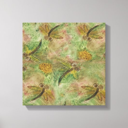 Dragonflies Cotton Snoep Canvas Afdruk (Voorkant)