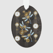 Dragonflies de Steampunk sur arrière - plan rayé b (devant)