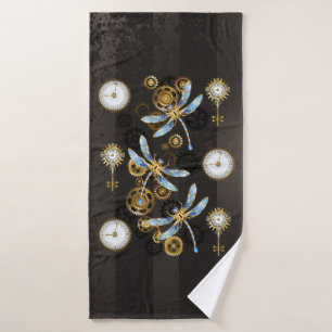 Dragonflies de Steampunk sur arrière - plan rayé b