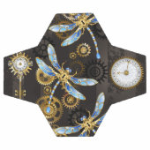 Dragonflies de Steampunk sur arrière - plan rayé b (Plat)