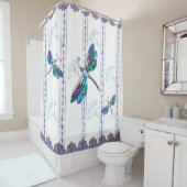 Dragonflies décoratives Douche rideau (En situation)