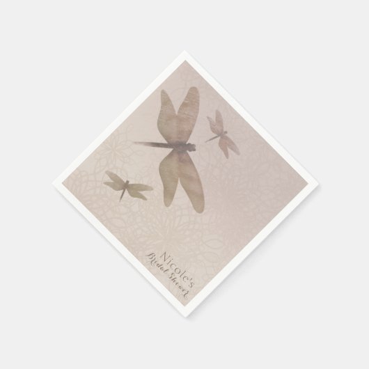 Dragonflies  Dragonfly Chic Elegant Custom Servetten (Hoek)