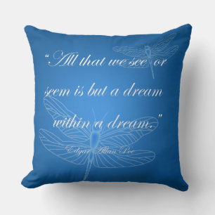 Dragonflies Dream Dragonfly Quote 20-inch Pillow Kussen