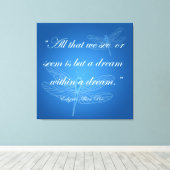 Dragonflies Dream Dragonfly Quote Canvas (Insitu (Houten vloer))