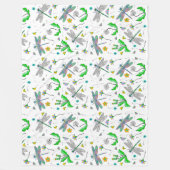 Dragonflies en Dandelions Fleece Deken (Voorkant)