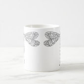 Dragonflies et Lilies Mug 2 à Peindre (Centre)