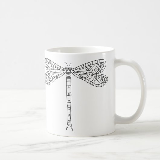 Dragonflies et Lilies Mug 2 à Peindre (Droite)