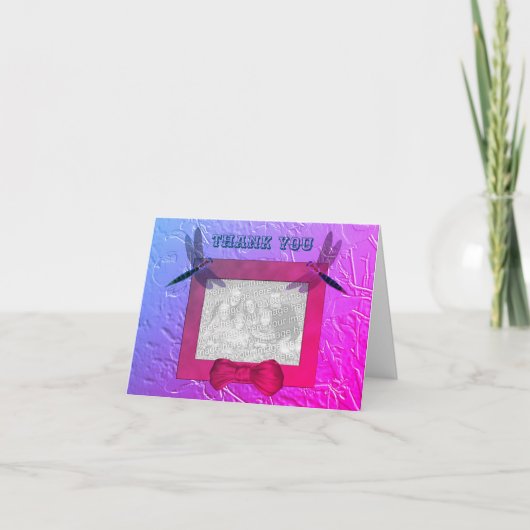 Dragonflies Gepersonaliseerde foto Hartelijk dank Bedankkaart (Voorkant)