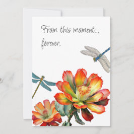 Dragonflies houden voor altijd van huwelijksuitnod kaart