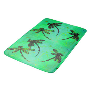 Dragonflies Lime Green Twist Badmat