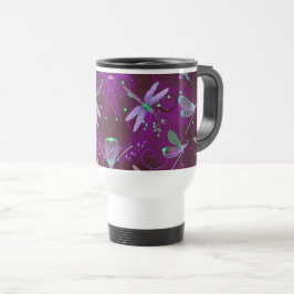 Dragonflies Paarse Dreams Travel Mug Reisbeker