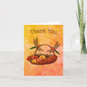 Dragonflies Panier à fleurs Carte de remerciements (Devant)