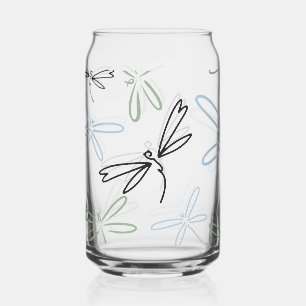Dragonflies Patroon Drinkware Set Blikvorm Glas