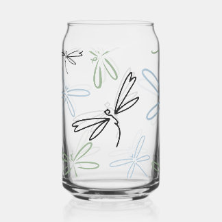 Dragonflies Patroon Drinkware Set Blikvorm Glas