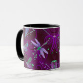 Dragonflies Purple Dreams 11oz Combo Mug (Devant gauche)