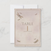 Dragonflies Vintage Dragonfly Chic Numéro de table (Devant)