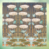 Dragonflies Water Lelies Marsh Art Nouveau Raamsticker (Vel 3)