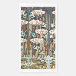 Dragonflies Water Lelies Marsh Art Nouveau Servet