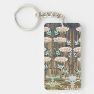Dragonflies Water Lelies Marsh Art Nouveau Sleutelhanger