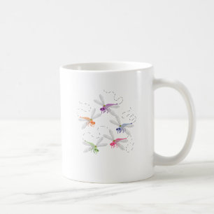 Dragonflies Whimsical Cartoon Art Koffiemok