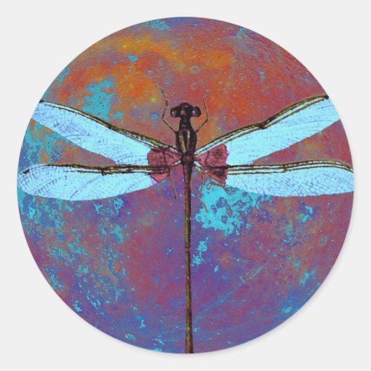 Dragonflight Ronde Sticker (Voorkant)