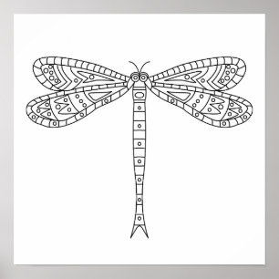 Dragonfly 2 Poster naar kleur