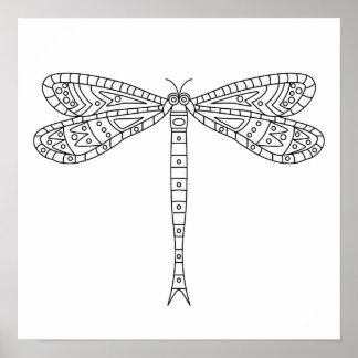 Dragonfly 2 Poster naar kleur