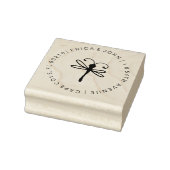 Dragonfly aangepast retouradres 	rubberstempel (Stempel)