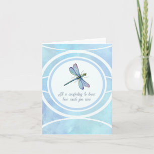 Dragonfly Aanmoediging blanco notiecard Bedankkaart