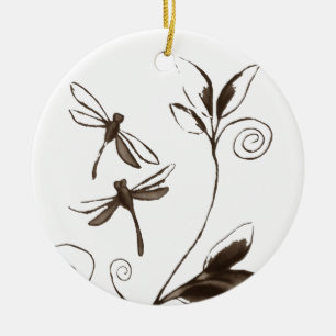 Dragonfly Abstract Keramisch Ornament