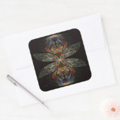 Dragonfly Abstract Vierkante Sticker (Envelop)