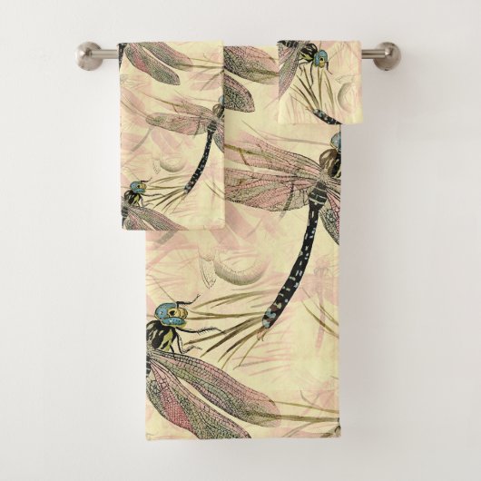 dragonfly afdrukken bad handdoek (Insitu)