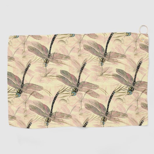 dragonfly afdrukken golfhanddoek (Horizontaal)