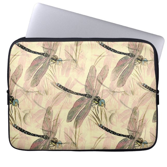 dragonfly afdrukken laptop sleeve (Voorkant)