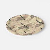 dragonfly afdrukken papieren bordje (Gekanteld)