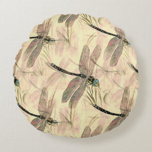 dragonfly afdrukken rond kussen