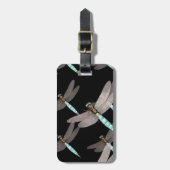 Dragonfly Air Force op Black Bagagelabel (Voorkant verticaal)