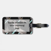 Dragonfly Air Force op Black Bagagelabel (Achterkant horizontaal)