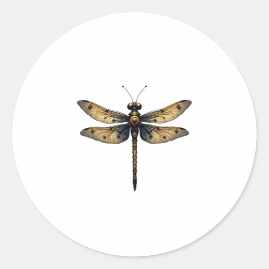 Dragonfly Animal Art Graphic Dragonfly (3) Ronde Sticker (Voorkant)