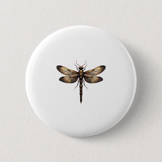 Dragonfly Animal Art Graphic Dragonfly (4) Ronde Button 5,7 Cm (Voorkant)