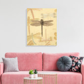 Dragonfly Antiek Classic Natuur Canvas Afdruk (Insitu (Woonkamer))