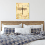 Dragonfly Antiek Classic Natuur Canvas Afdruk (Insitu (Slaapkamer))
