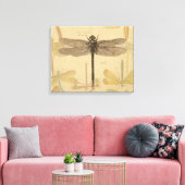 Dragonfly Antiek Classic Natuur Canvas Afdruk (Insitu (Woonkamer))