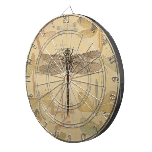 Dragonfly  Antiek Classic Natuur Dartbord (Voorkant Rechts)